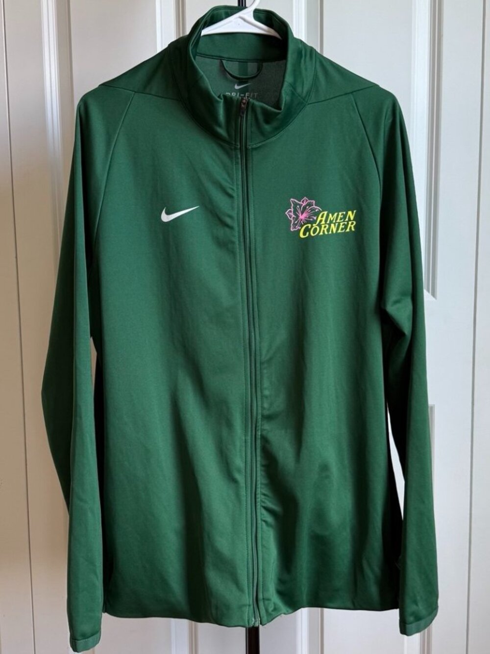 Nike Amen Corner Masters Golf Full Zip Jacket Green Dri-FIT Size Large